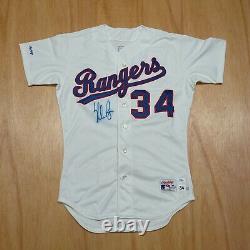 100% Authentic Ryan Nolan Rawlings 1990 Texas Rangers Autographed Game Jersey