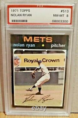 1971 Topps Nolan Ryan PSA 8 NM MINT HOF Only 31 Grade Higher #513 New York Mets