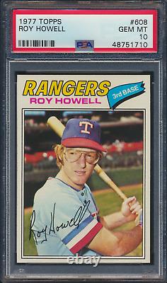1977 Topps #608 Roy Howell Texas Rangers PSA 10 GEM MINT