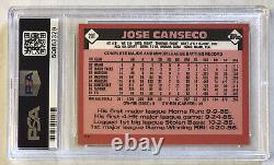 1986 Topps Traded Jose Canseco RC Rookie PSA 10 Gem Mint A's Rangers Rays