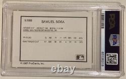 1987 Pro Cards Signed SAMMY SOSA Rookie Card #1789 PSA 6 PSA/DNA Auto Grade 9