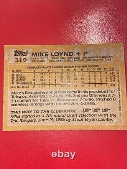 1987 Topps Mike Loynd Texas Rangers #126 Baseball Card
