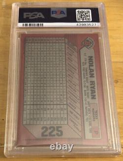 1989 Bowman Nolan Ryan Baseball Card #225 Rangers HOF Pitcher Graded PSA MINT 9