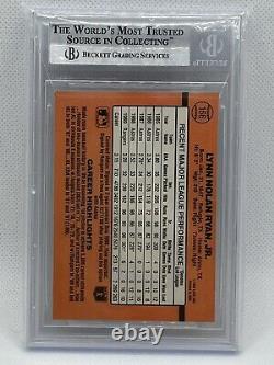 1990 Donruss #166 Nolan Ryan AUTO Texas Rangers HOF Baseball Card BGS Beckett