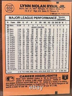 1990 Donruss #659 Nolan Ryan MLB Texas Rangers 5k K's ERROR! HOF MINT MT! RARE