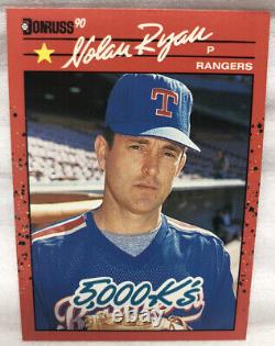 1990 Donruss Nolan Ryan 5000K Error Wrong Back Texas Rangers #665 Rare Card