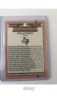 1990 Donruss Nolan Ryan Diamond King of Kings Rare Error Card Number Missing