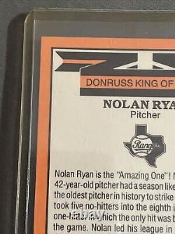 1990 Donruss Nolan Ryan Diamond King of Kings Rare error Card No Number