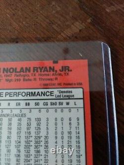 1990 Donruss Nolan Ryan Texas error no dot after inc Rangers #659 Baseball Card