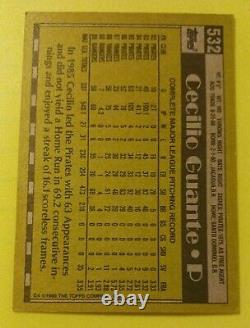 1990 Topps Baseball #532 Error Card Cecilio Guante Texas Rangers Official MLB
