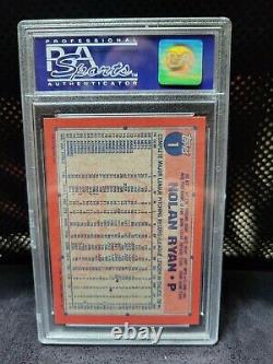 1991 Topps Desert Shield Baseball Card Nolan Ryan #1 PSA 10 EXTREMELY RARE