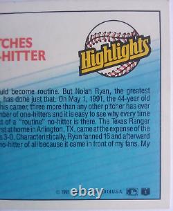 1992 Donruss Highlights Error Baseball Card # 154 NOLAN RYAN / No Dot After INC