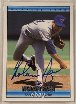 1992 Donruss NOLAN RYAN Signed Autographed Baseball Card #707 PSA/DNA TX Rangers