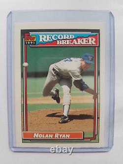 1992 Topps NOLAN RYAN Record Breaker Baseball Card #4 Texas Rangers MINT! HOF