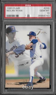 1993 Flair Nolan Ryan Texas Rangers #286 Psa 10 Gem Mint Pop 92