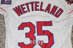 1997 Wetteland Texas Rangers JERSEY Russell AUTHENTIC 40 Jackie Robinson patch