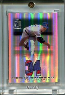 2001 Topps Tribute Game Patch-Number Relics #RPNNRR Nolan Ryan Rangers RARE