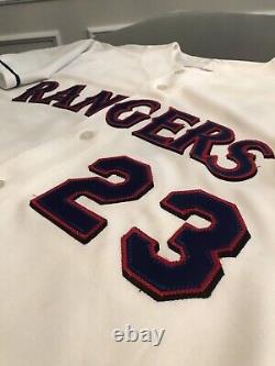 2003 Autographed Mark Teixeira Authentic On-Field Texas Rangers Jersey 48 (0062)