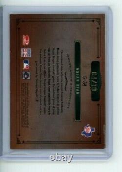 2005 Donruss Timeless Treasures #g-34 Nolan Ryan Auto Patch /10 Texas Rangers
