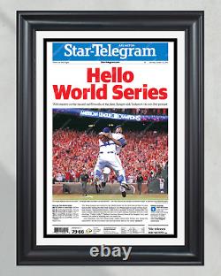 2010 Texas Rangers ALCS Champions Framed Front Page Newspaper Print