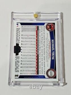 2011 Topps Giveaway #320 Michael Young Texas Rangers Card Diamond Embedded 1/1