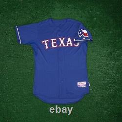 2014 Texas Rangers Authentic On-Field Alternate Blue Cool Base Jersey