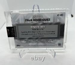 2017 Topps Dynasty Ivan Rodriguez 5 Color Game Used Patch On Card AUTO /10 HOF