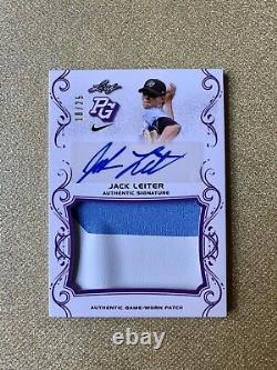 2018 Leaf Perfect Game Jack Leiter Rookie Auto Patch RC #/25 Autograph RPA