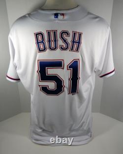 2018 Texas Rangers Matt Bush #51 Game Issued White Jersey