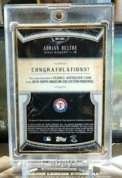 2018 Topps Museum ADRIAN BELTRE Auto (Autograph) GOLD Framed #3/10 #MFA-ABEL