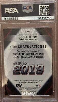 2019 Bowman Chrome Draft Josh Jung Gold Refractor Auto 19/50 Class Of 2019 PSA 9