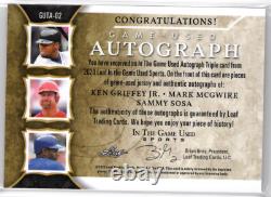 2020 Leaf Ken Griffey Jr Mark McGwire Sammy Sosa Jersey Patch Auto Autograph /3