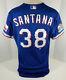 2020 Texas Rangers Danny Santana #38 Game Issued Pos Used Blue Jersey I S P 460