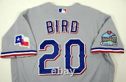2020 Texas Rangers Greg Bird #20 Game Issued Grey Jersey Inaugural Season P 6502