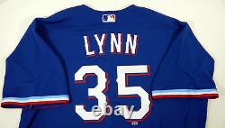 2020 Texas Rangers Lance Lynn #35 Game Issued Blue Jersey Spring Training 463