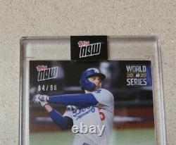 2020 Topps Now World Series Auto Autograph Corey Seager 04/99 Dodgers Rangers