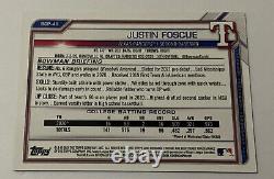2021 Bowman Chrome Justin Foscue Red Shimmer Refractor 5/5 Rookie SSP Mint