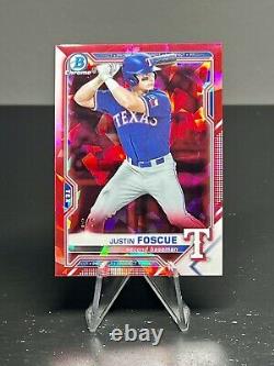 2021 Bowman Chrome Sapphire Justin Foscue Red Refractor /5