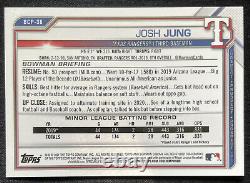 2021 Bowman Sapphire Josh Jung #BCP-38 Red Refractor /15 Rangers #1 Prospect
