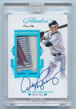 2021 Panini Flawless Alex Rodriguez One Of One Tag Patch Auto 1/1 Game Worn Used