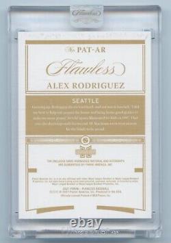 2021 Panini Flawless Alex Rodriguez One Of One Tag Patch Auto 1/1 Game Worn Used