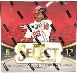 2021 Panini Select Baseball Hobby Box (12 Packs/5 Cards 2 Autos, 2 Mems)