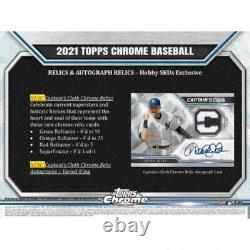 2021 Topps Chrome Baseball Jumbo Box (12 Packs/13 Cards 5 Autos)