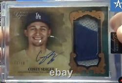 2021 Topps Dynasty Corey Seager Auto Patch Game Used Jersey Relic 10/10 Dodgers