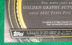 2021 Topps Five Star Ivan Rodriguez Golden Graphs Auto # /5! Texas Rangers Ssp