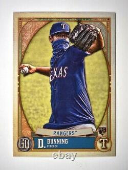 2021 Topps Gypsy Queen Mask Up Variation #30 Dane Dunning Texas Rangers RC