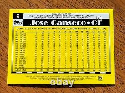2021 Topps Jose Canseco GOLD Super Refractor 1/1 RARE