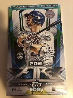 2021 Topps MLB Fire Baseball Trading Card Hobby Box FACTORY SEALED 2 Autographs