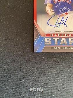 2021 Topps Update Juan Gonzalez Red Baseball Stars Auto /25! Texas Rangers