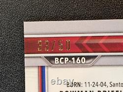 2022 Bowman Chrome ANTHONY GUTIERREZ #BCP-160 GOLD REFRACTOR 1st NON AUTO 33/50